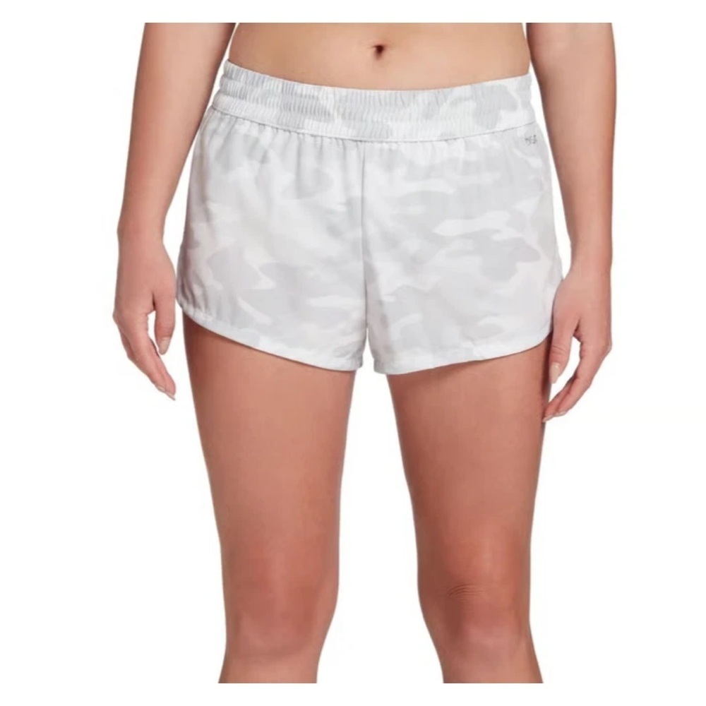 DSG Women's High Rise Stride Shorts "White Camo" Size LARGE | New with Tags